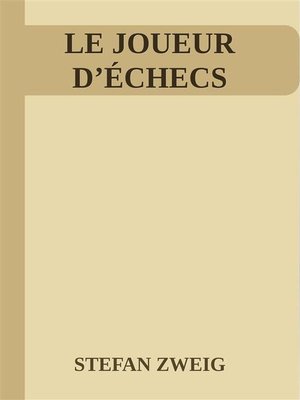 cover image of Le joueur d'échecs